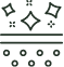 Icon of sparkles and dots