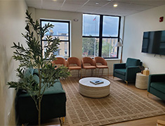 Oral surgeon preparing a patient for a procedure