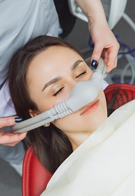 A woman getting nitrous oxide near Winchester