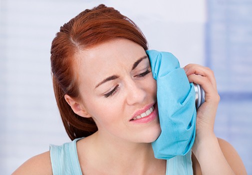 Lady has facial pain